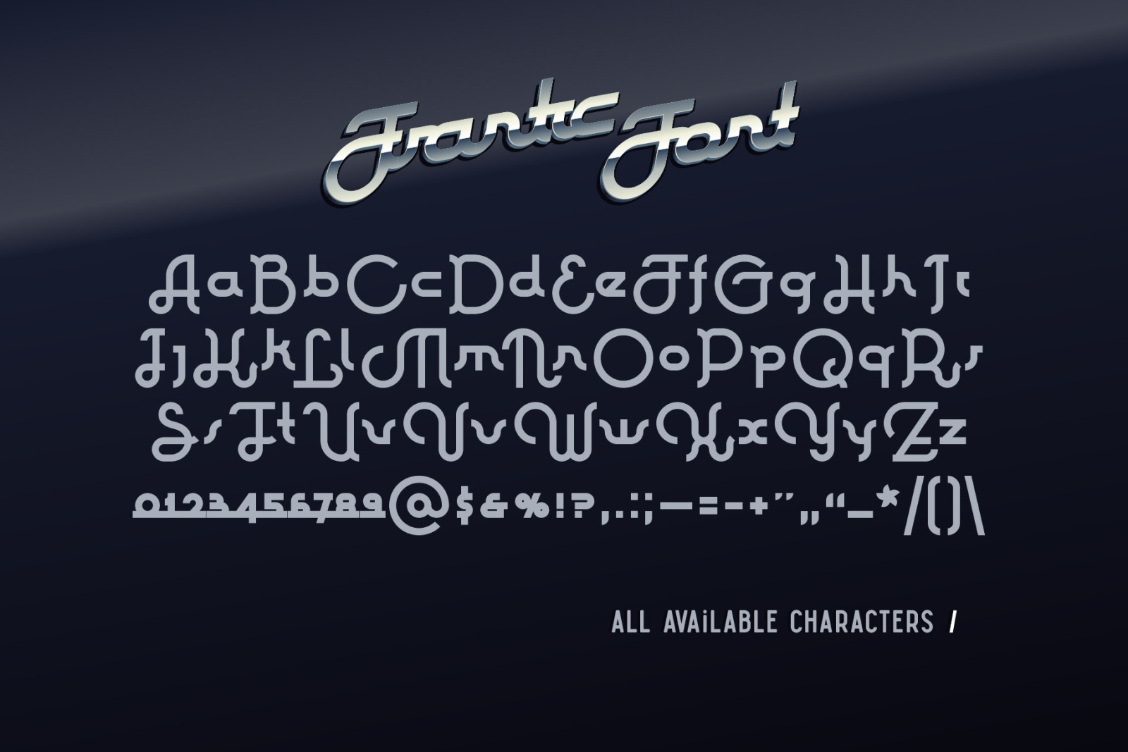 Frantic font & style Frantic font & style