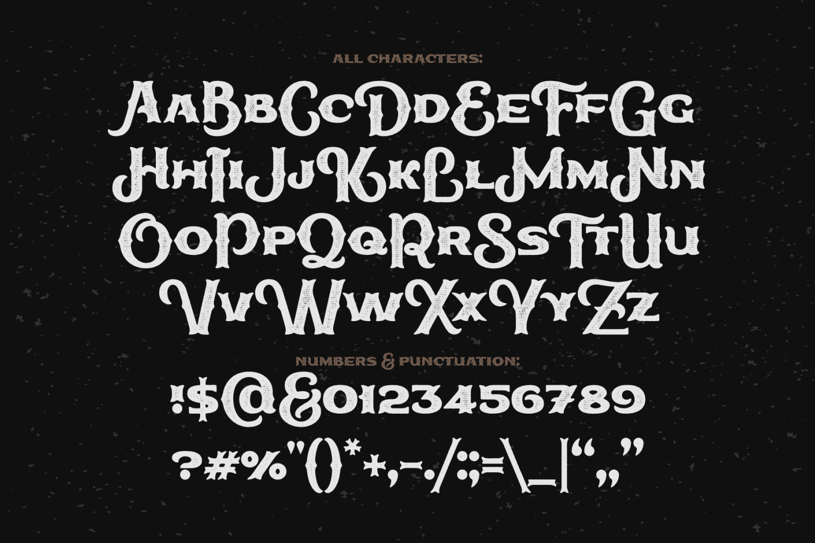 True Black typeface