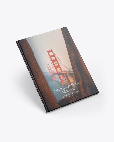 Hardcover Book w/ Textured Cover Mockup