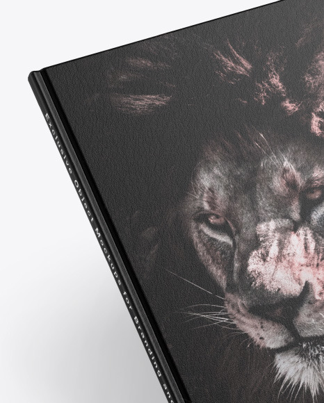 Hardcover Book w/ Textured Cover Mockup