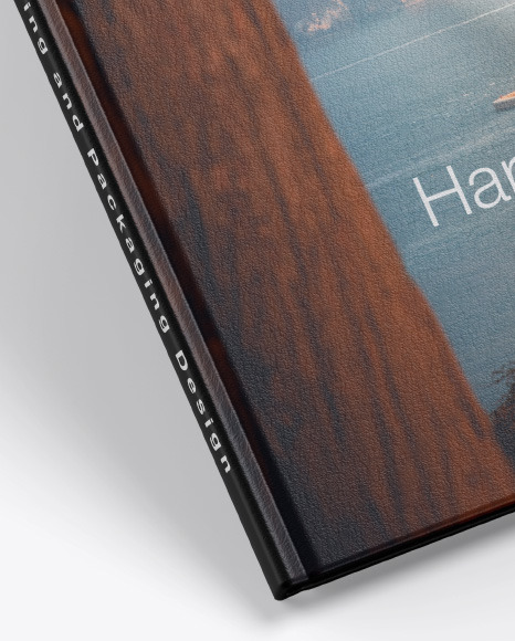 Hardcover Book w/ Textured Cover Mockup