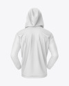 Full-Zip Hooded Sweatshirt Mockup – Back View