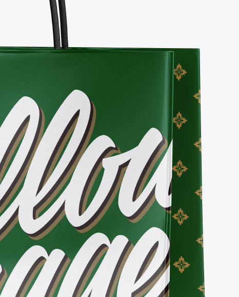 Matte Shopping Bag w/ Rope Handles Mockup