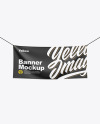 Textile Fabric Banner Mockup