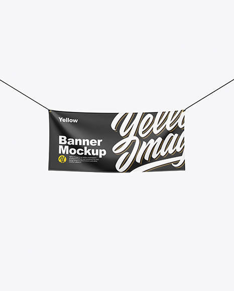 Textile Fabric Banner Mockup