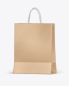 Kraft Shopping Bag w/ Rope Handles Mockup