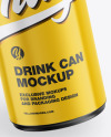 Glossy Drink Can Mockup