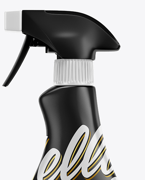 Matte Spray Bottle Mockup