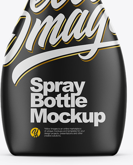 Matte Spray Bottle Mockup