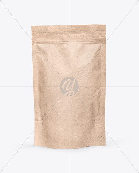 Kraft Stand Up Pouch W/ Zipper Mockup