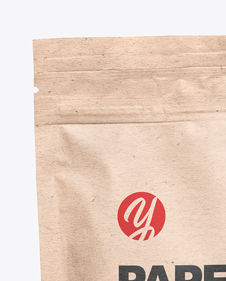 Kraft Stand Up Pouch W/ Zipper Mockup