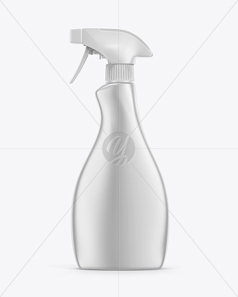 Metallic Spray Bottle Mockup