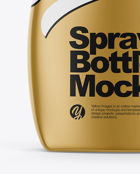 Metallic Spray Bottle Mockup