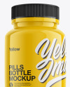 Glossy Plastic Pills Bottle Mockup