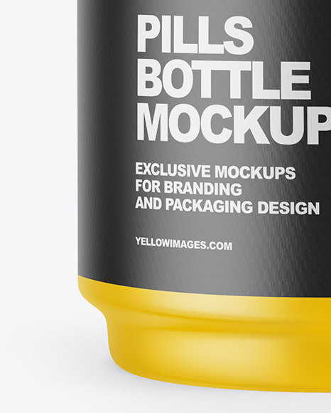 Matte Plastic Pills Bottle Mockup