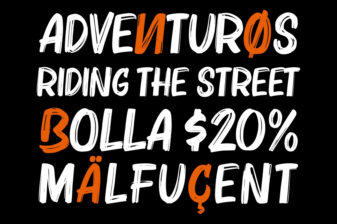 Bruzh - Handbrush Font Bruzh - Handbrush Font