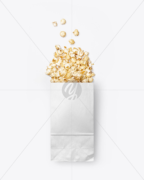 Paper Package w/ Popcorn Mockup