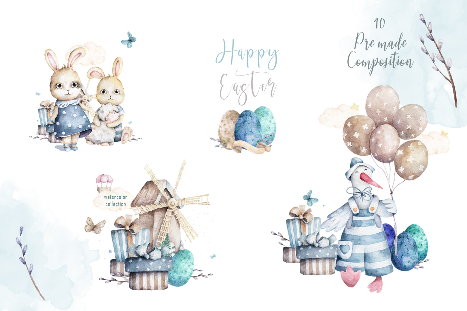Happy Easter Spring Set