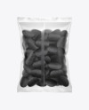 Matte Bag With Black Potato Chips Mockup