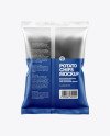 Frosted Bag With Black Potato Chips Mockup