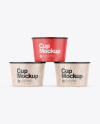 Three Matte Cups Mockup Three Matte Cups Mockup
