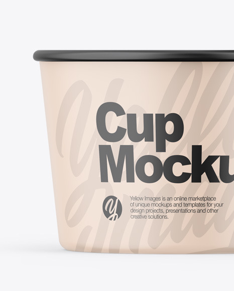 Three Matte Cups Mockup Three Matte Cups Mockup