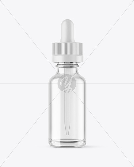 Glass Dropper Bottle W/ Shrink Sleeve Mockup