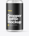 Glass Dropper Bottle W/ Shrink Sleeve Mockup