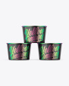 Three Glossy Cups Mockup