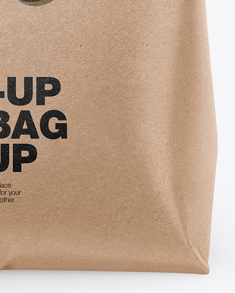 Kraft Stand-Up Bag Mockup - Front View