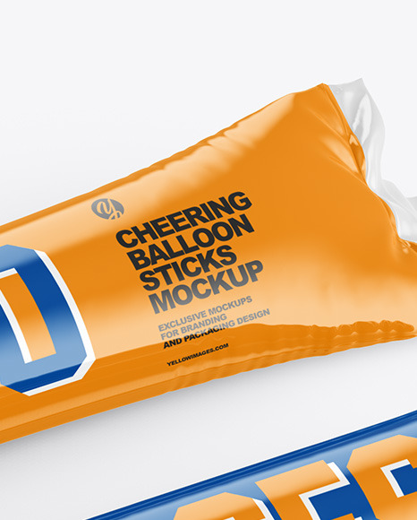 Cheering Balloon Sticks Mockup