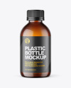 200ml Amber Plastic Bottle Mockup 200ml Amber Plastic Bottle Mockup