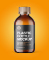 200ml Amber Plastic Bottle Mockup 200ml Amber Plastic Bottle Mockup