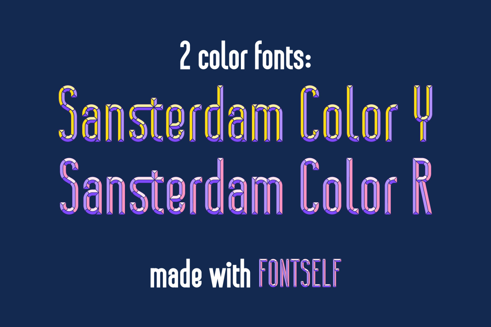 Sansterdam color font Sansterdam color font