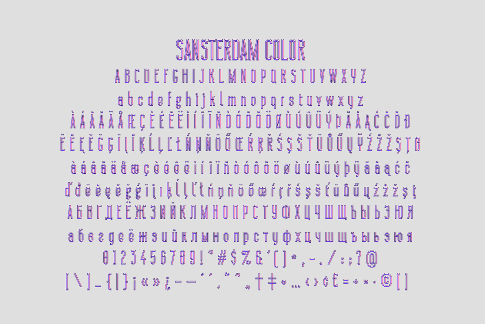 Sansterdam color font Sansterdam color font