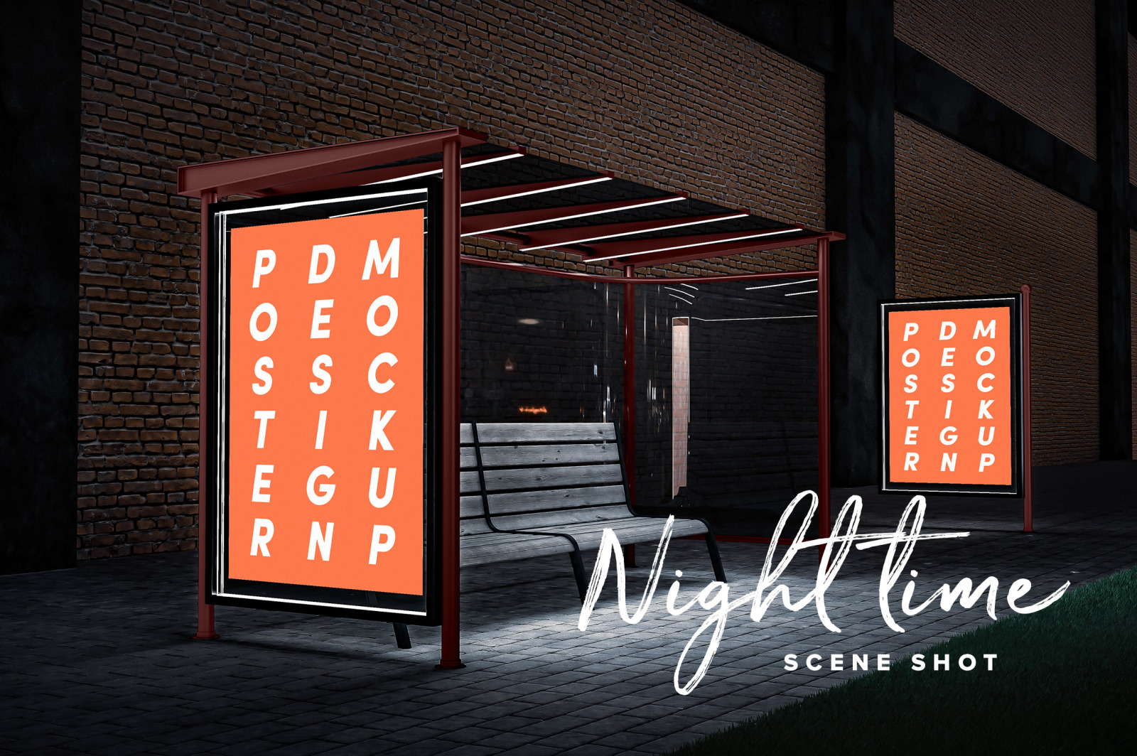 Poster Design Mockup (Bus Stop) Poster Design Mockup (Bus Stop)