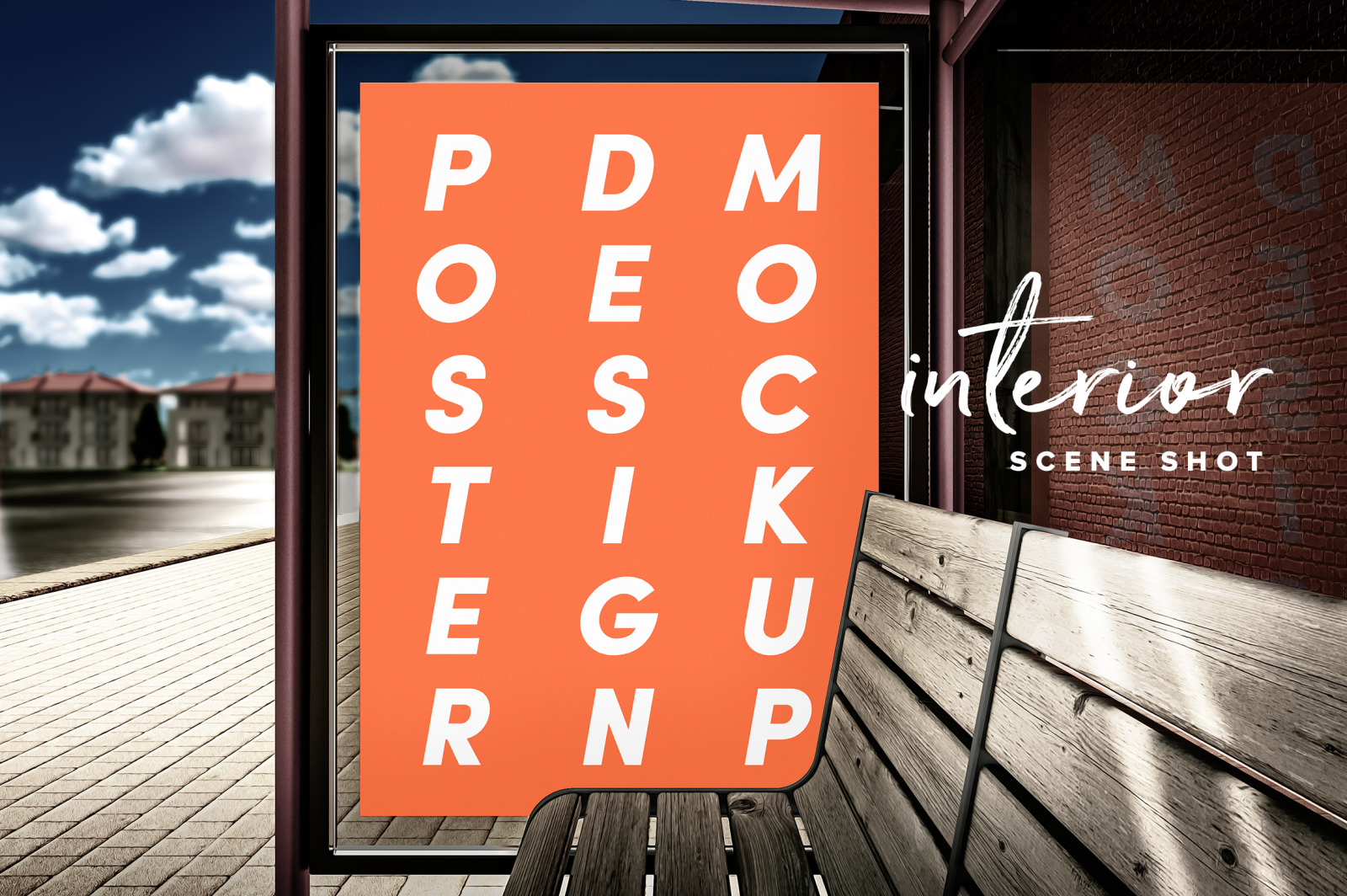Poster Design Mockup (Bus Stop) Poster Design Mockup (Bus Stop)