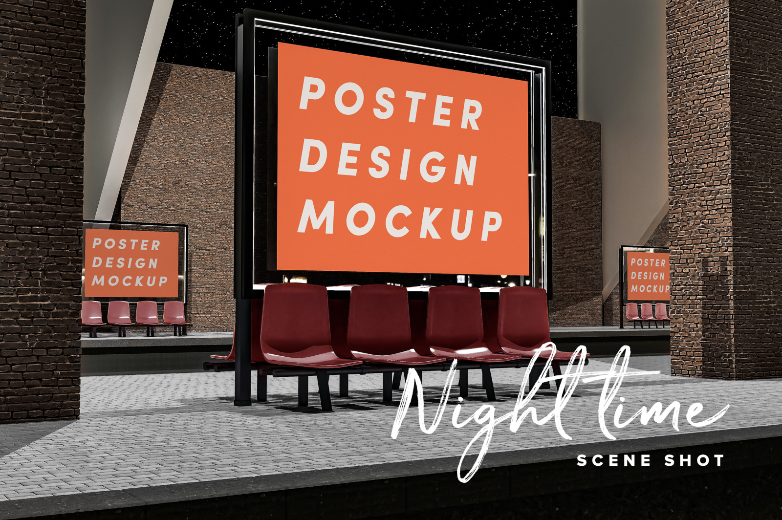 Poster Design Mockup (Bus Stop) Poster Design Mockup (Bus Stop)