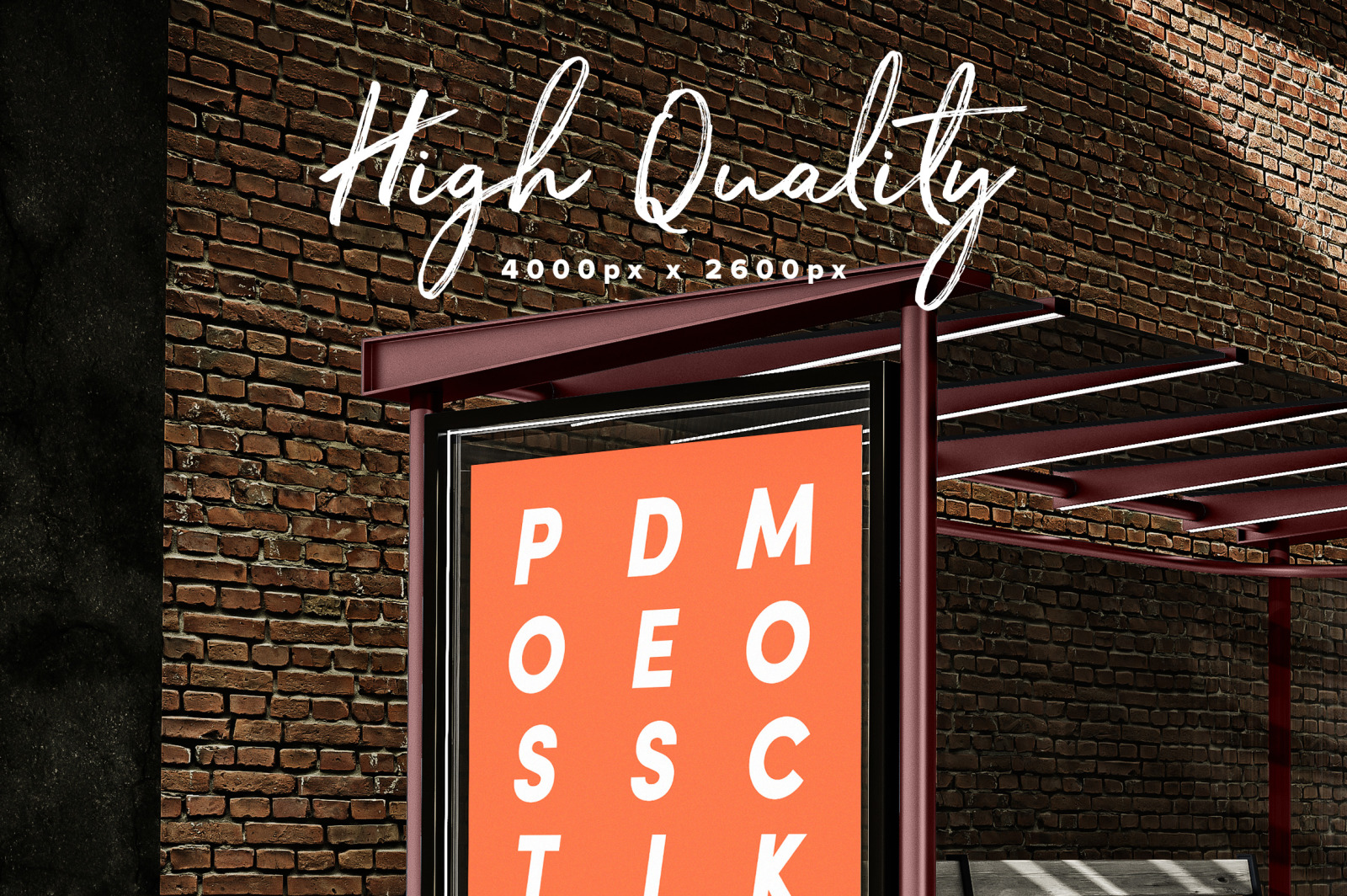 Poster Design Mockup (Bus Stop) Poster Design Mockup (Bus Stop)