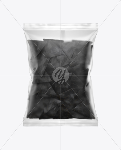 Matte Bag With Black Nachos Mockup