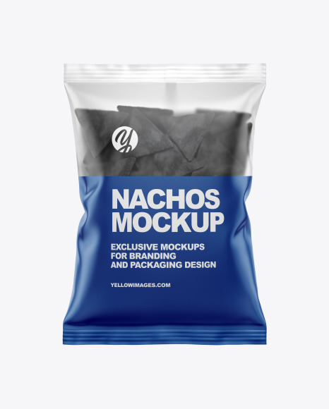 Matte Bag With Black Nachos Mockup