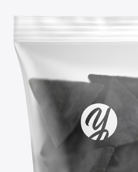 Matte Bag With Black Nachos Mockup - Free Download Images High Quality