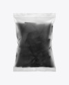 Frosted Bag With Black Nachos Mockup