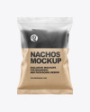 Frosted Bag With Black Nachos Mockup