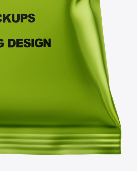 Frosted Bag With Black Nachos Mockup