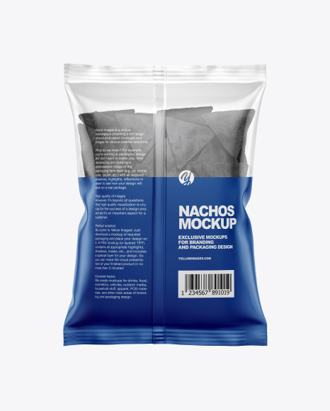 Bag With Black Nachos Mockup