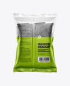 Bag With Black Nachos Mockup