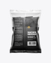 Matte Bag With Black Nachos Mockup