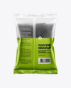 Frosted Bag With Black Nachos Mockup