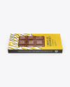 Glossy Chocolate Box W/ Window Mockup - Front View High-Angle Shot